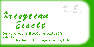 krisztian eiselt business card